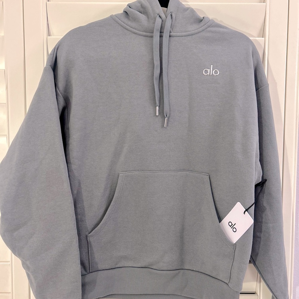 BRAND NEW never worn ALO Accolade Hoodie
Steel Grey
Size XXS